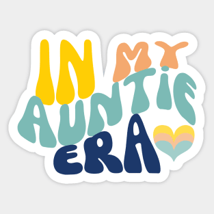 In my Auntie era, colorful retro graphic Sticker